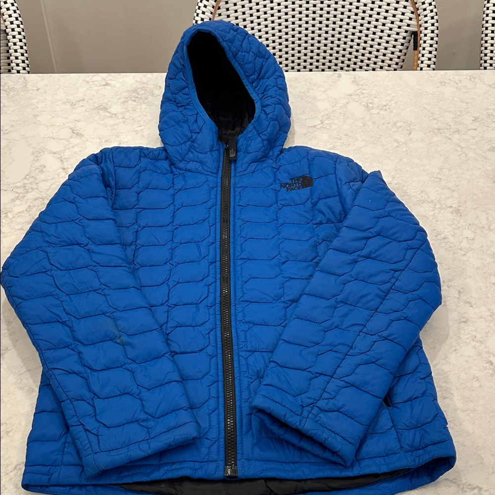 The North Face Kids Vibrant Blue Puffer Jacket - Size 10-12